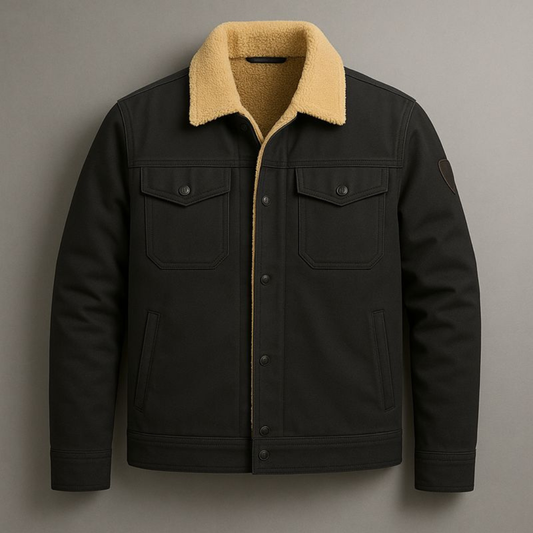 Ben | Men's Lined Bomber Jacket with Sherpa Collar and Inner Fleece