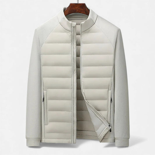 Liam | Men’s Quilted Down Jacket with Stand-Up Collar