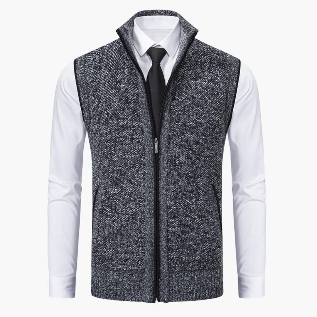 Men’s Sleeveless Vest with Zip Front