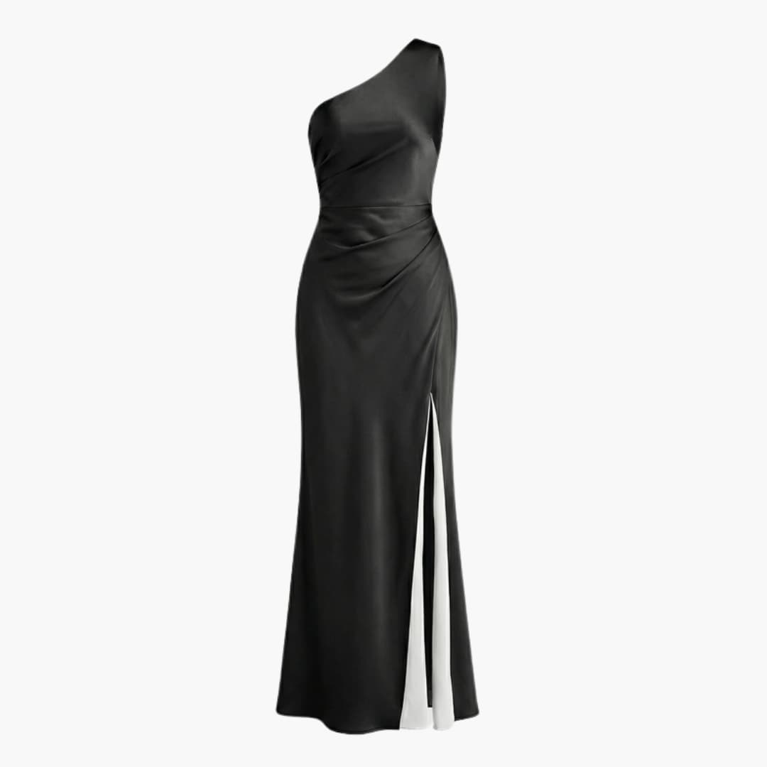 Women’s One - Shoulder Evening Dress with Side Slit