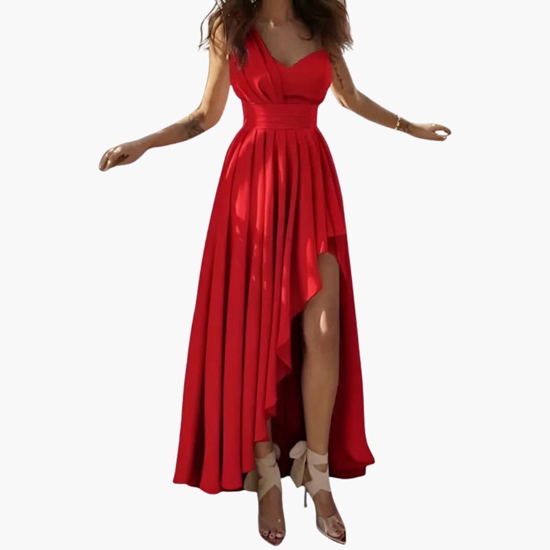 Women’s Sleeveless Cocktail Dress with High Waist Fit