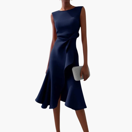Women’s Sleeveless Midi Dress Asymmetrical
