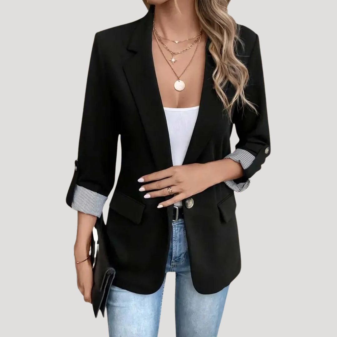 Women’s Tailored Single Breasted Roll Up Blazer