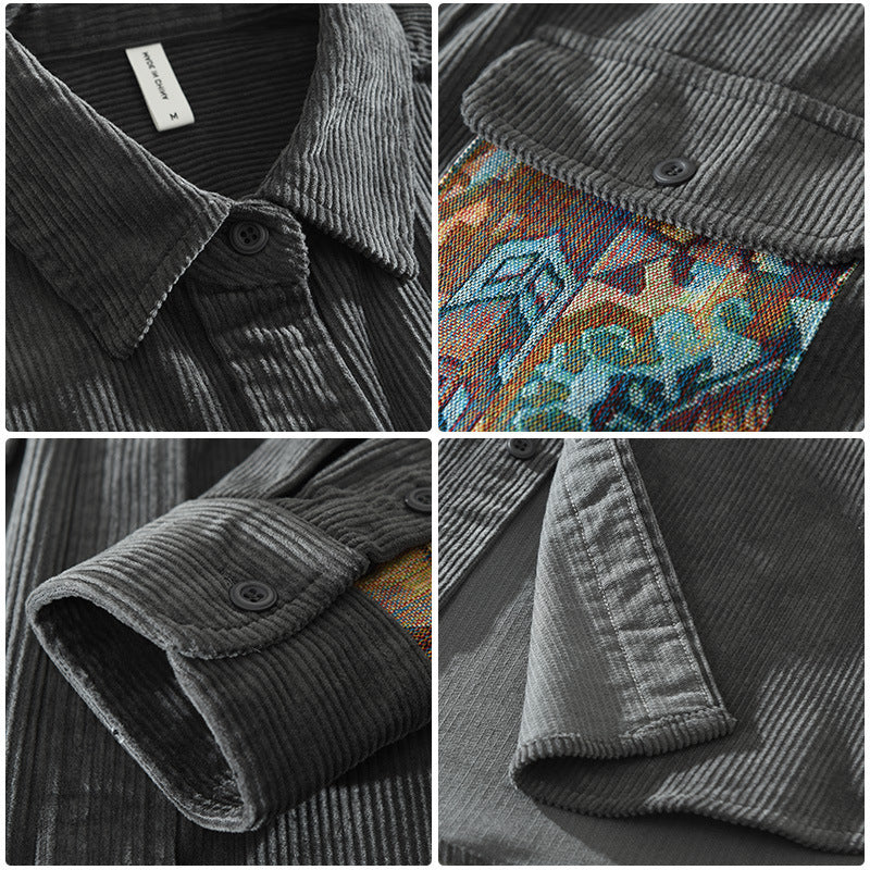 Anthony | Men's Long Sleeve Corduroy Shirt