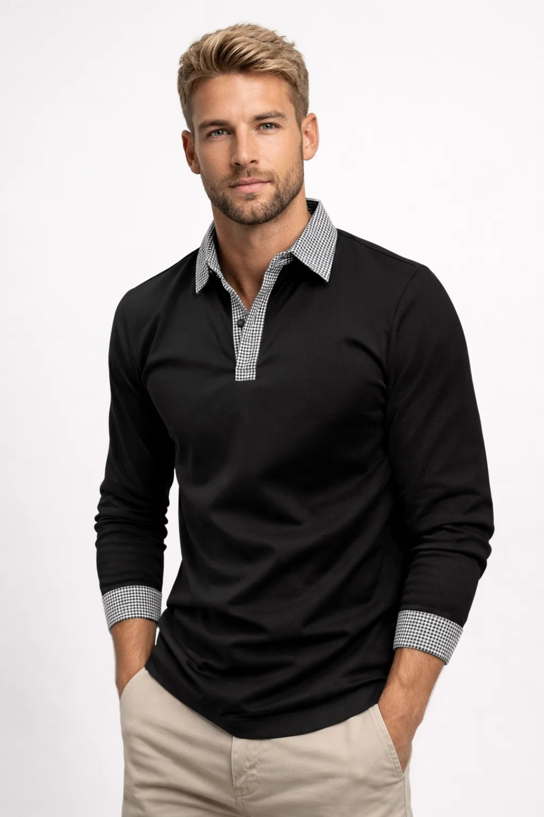 Bobby | Men's Long Sleeve Polo Shirt