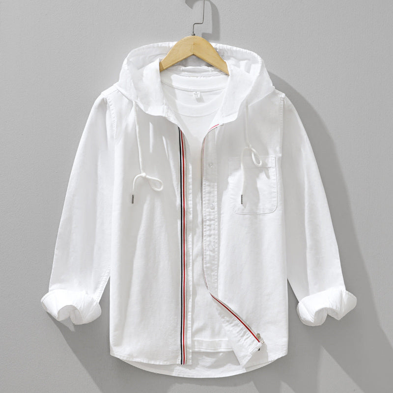 Carlton | Men's Long Sleeve Button-Up Hooded Shirt