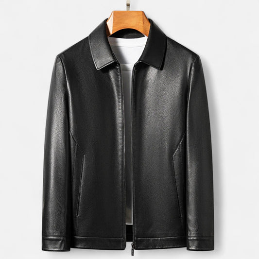 Danny | Men’s PU Leather Jacket – Stand Collar Autumn Elegance