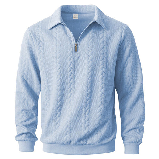 Garrett | Men's Long Sleeve Zip Neck Polo Shirt