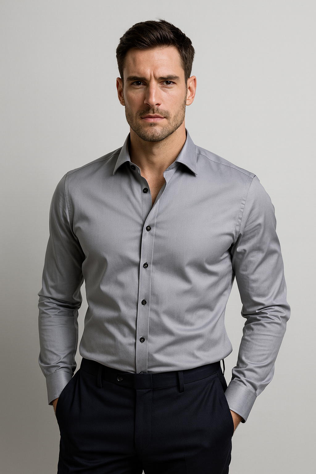 Kurt | Men's Slim-Fit Button-Up Dress Shirt
