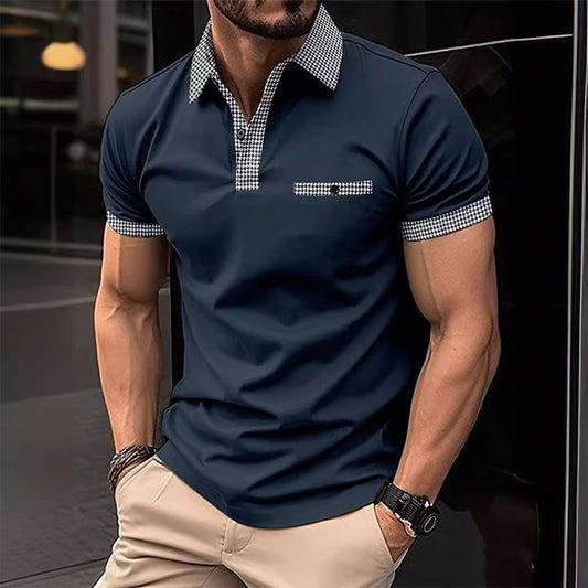 Theodore | Men's Contrast Collar Polo Shirt