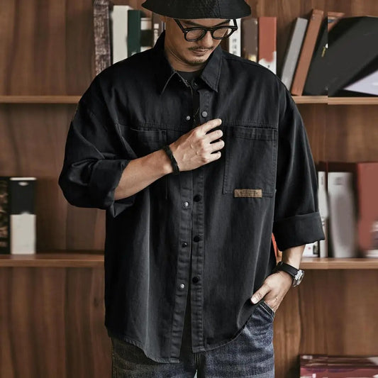 Wayne | Men's Long Sleeve Button-Down Shirt