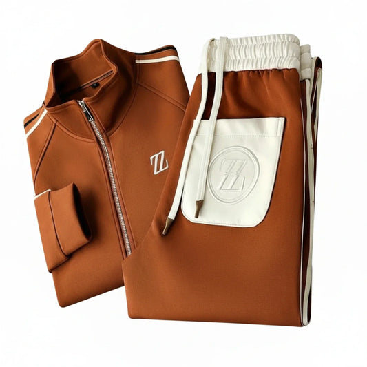 Zip-Up Tracksuit Set for Men