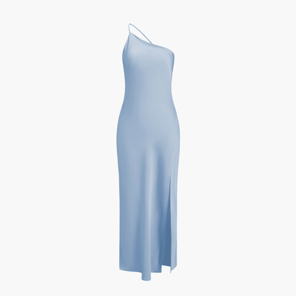 Satin Slip Dress for Women with Slit – Elegant Evening Dress