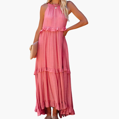 Maxi Dress Layers - Ruffle Dress for Women, Elegant & Airy