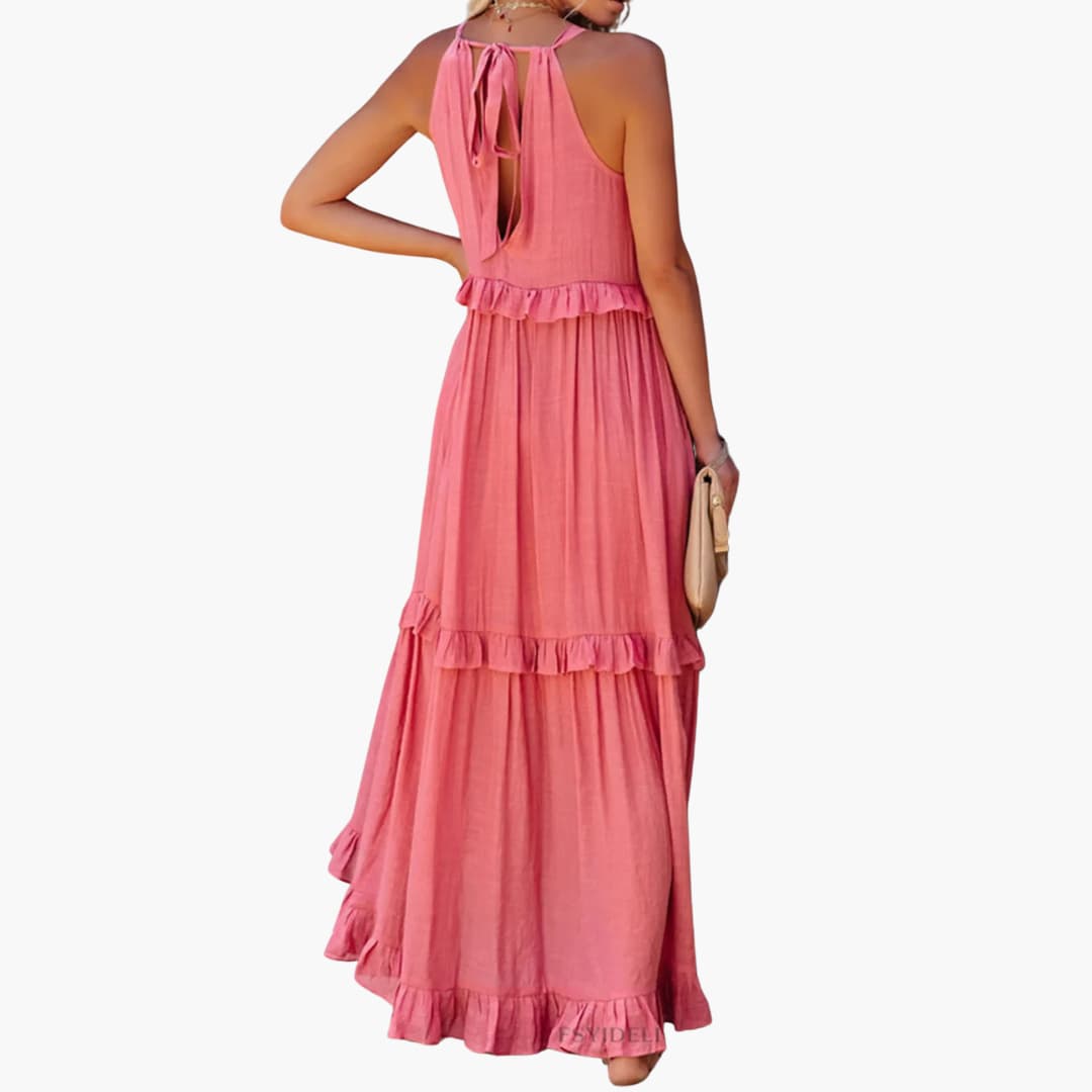 Maxi Dress Layers - Ruffle Dress for Women, Elegant & Airy