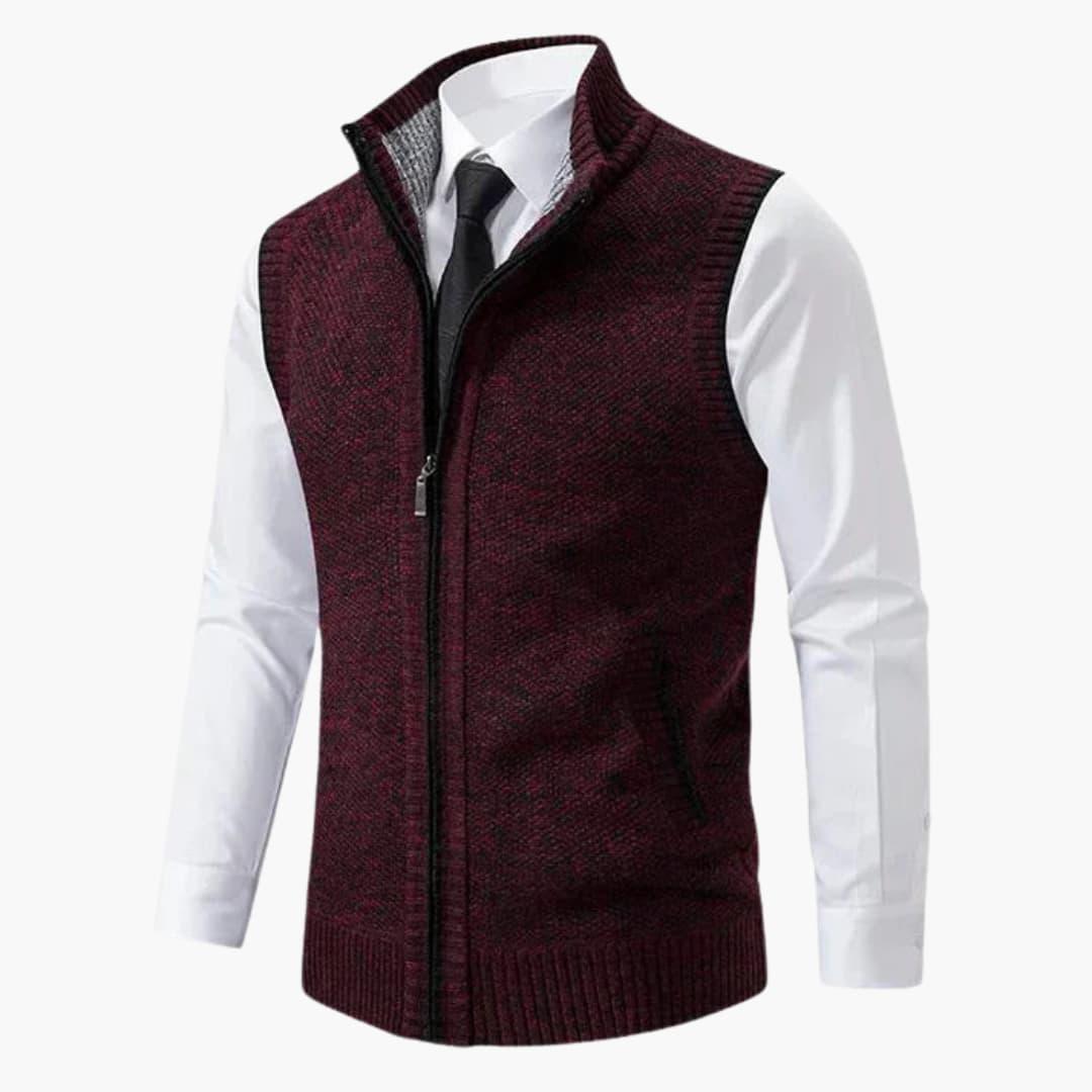 Men’s Sleeveless Vest with Zip Front