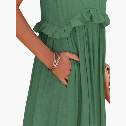 Maxi Dress Layers - Ruffle Dress for Women, Elegant & Airy