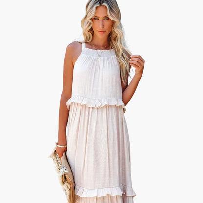 Maxi Dress Layers - Ruffle Dress for Women, Elegant & Airy