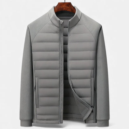 Liam | Men’s Quilted Down Jacket with Stand-Up Collar