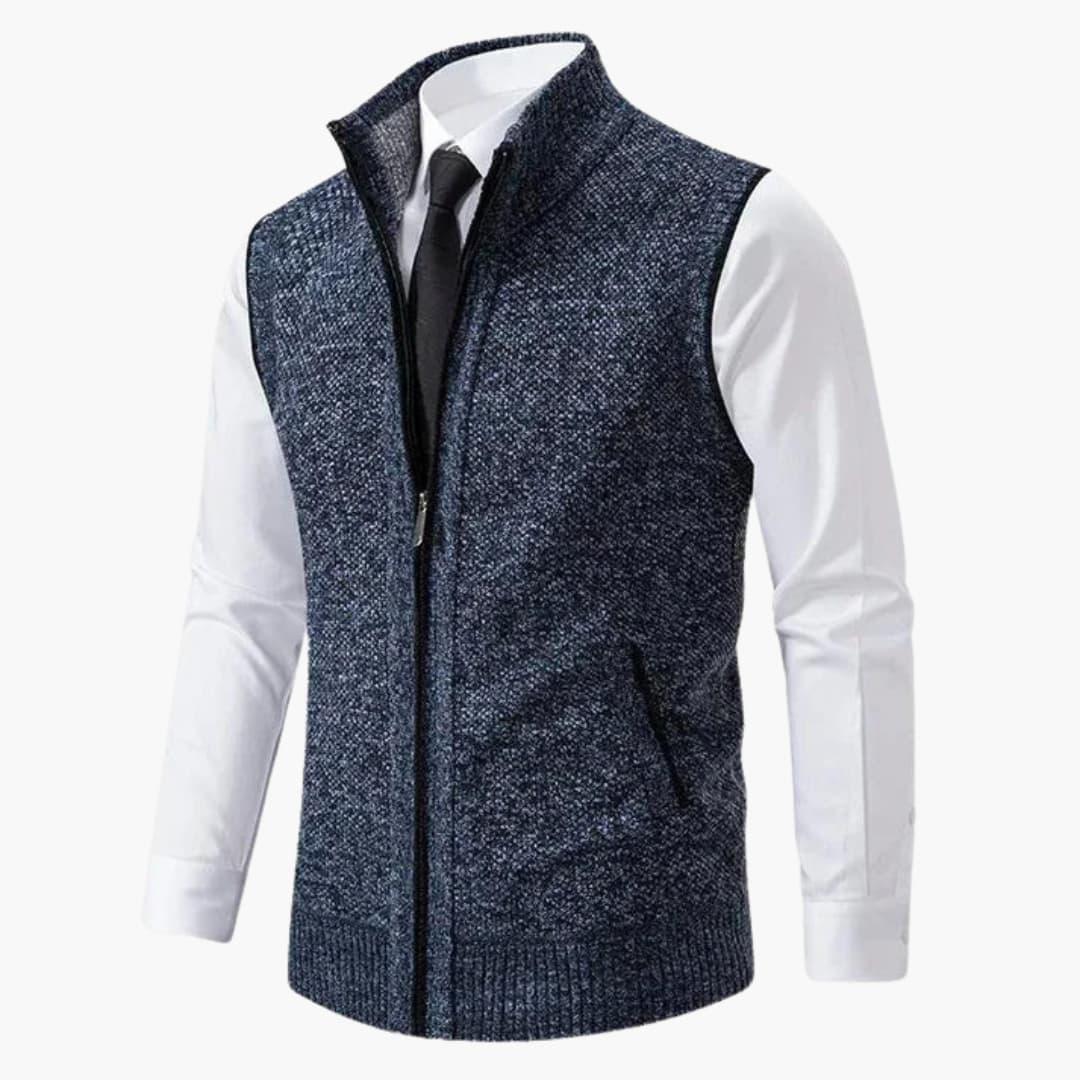 Men’s Sleeveless Vest with Zip Front