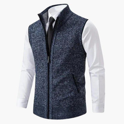 Men’s Sleeveless Vest with Zip Front