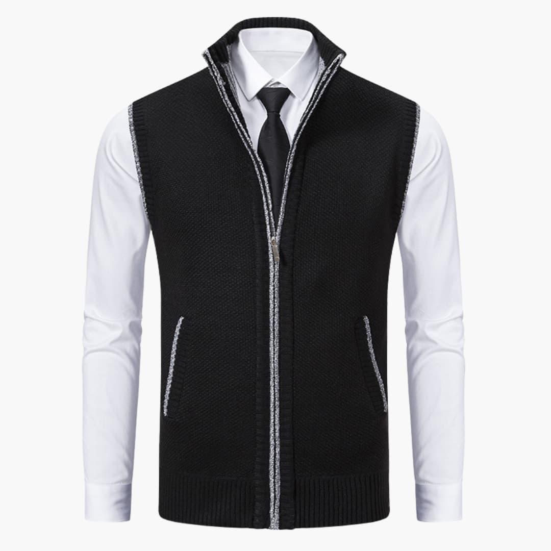 Men’s Sleeveless Vest with Zip Front