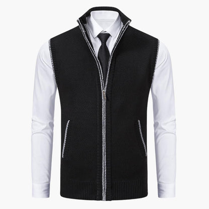 Men’s Sleeveless Vest with Zip Front