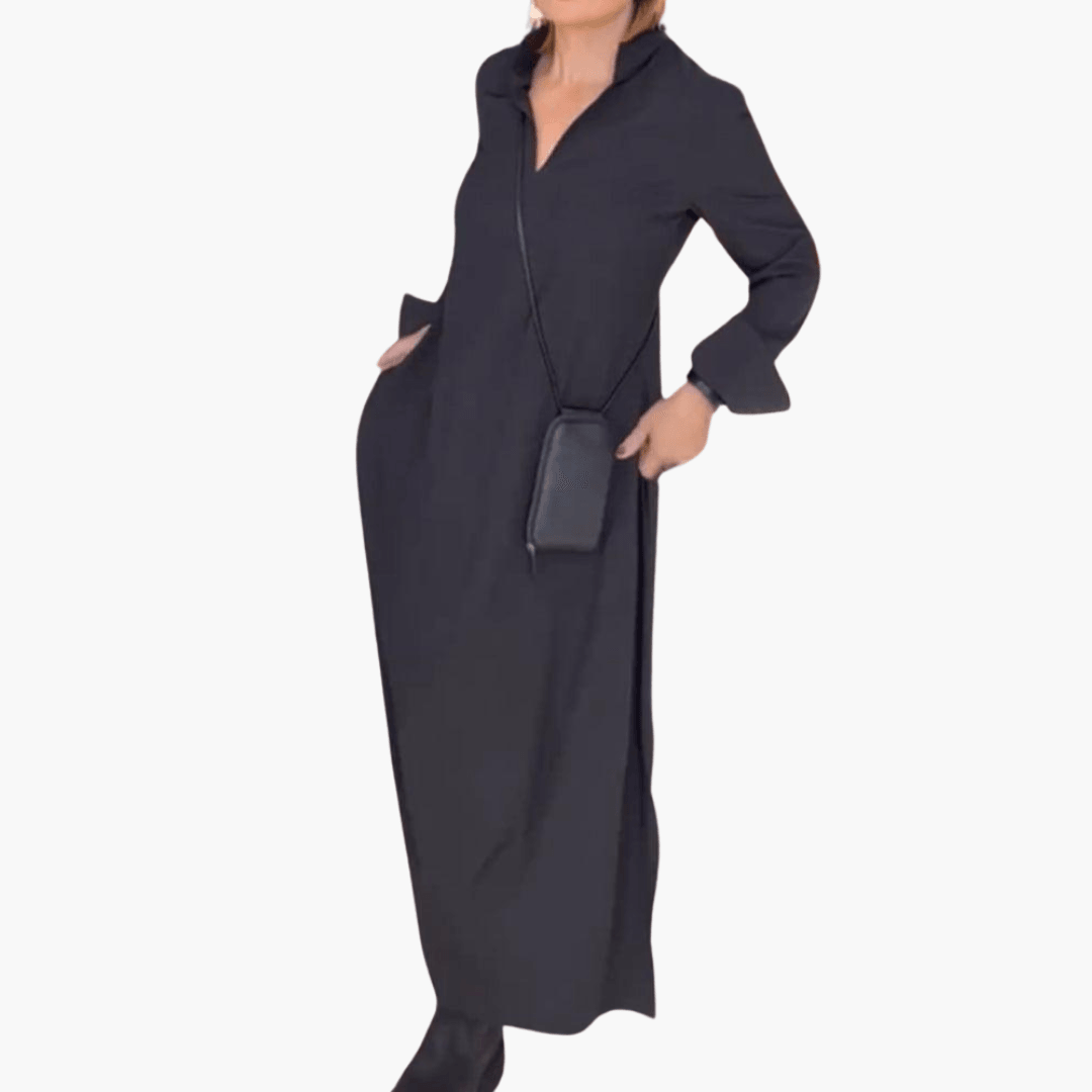 Elegant, loose-fitting long dress for women