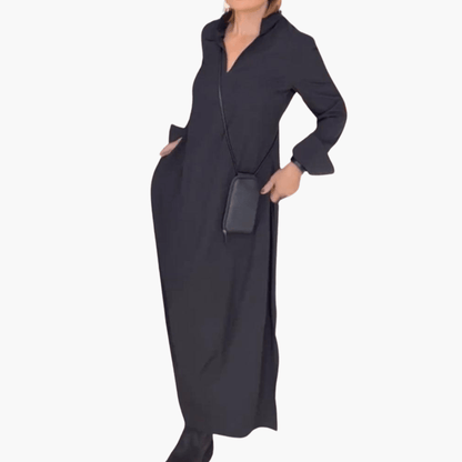 Elegant, loose-fitting long dress for women