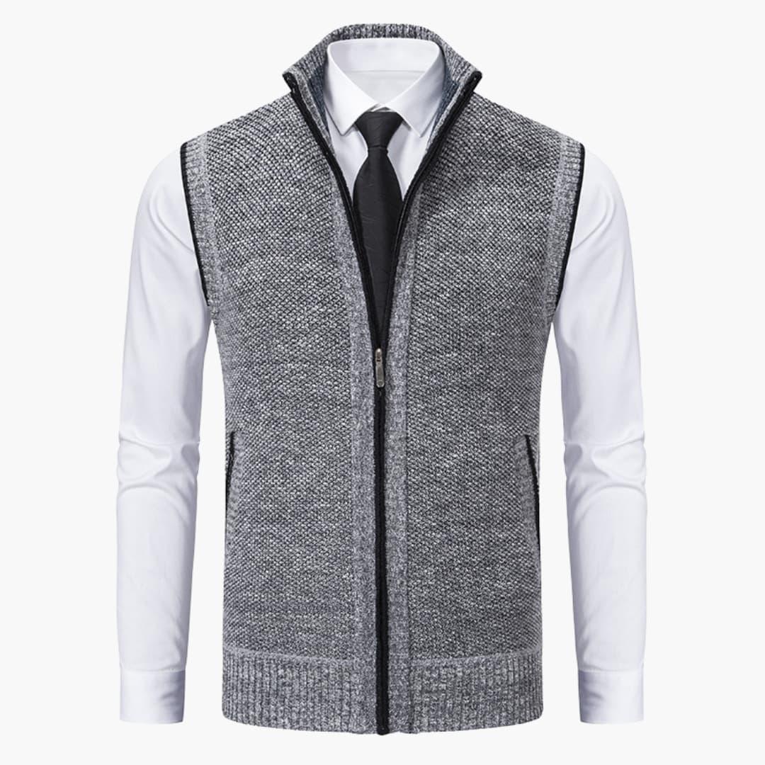Men’s Sleeveless Vest with Zip Front