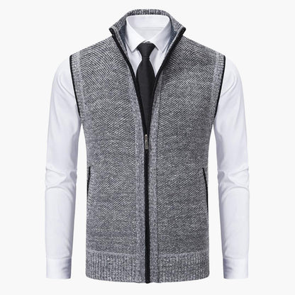 Men’s Sleeveless Vest with Zip Front