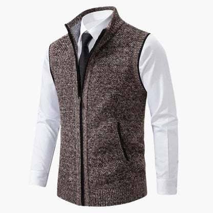 Men’s Sleeveless Vest with Zip Front