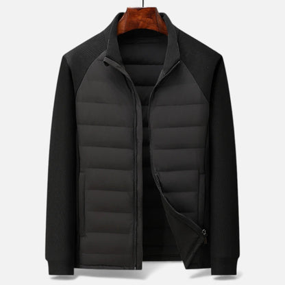 Liam | Men’s Quilted Down Jacket with Stand-Up Collar