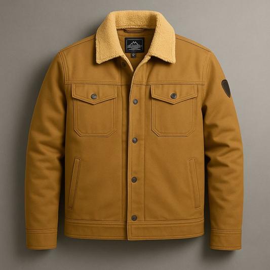 Ben | Men's Lined Bomber Jacket with Sherpa Collar and Inner Fleece