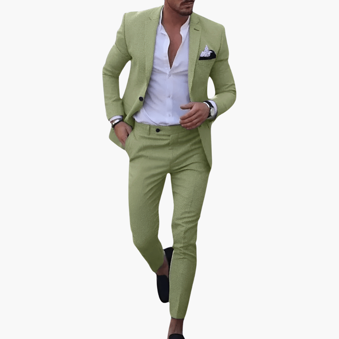 Men’s Suit Set with Jacket and Slim Trousers