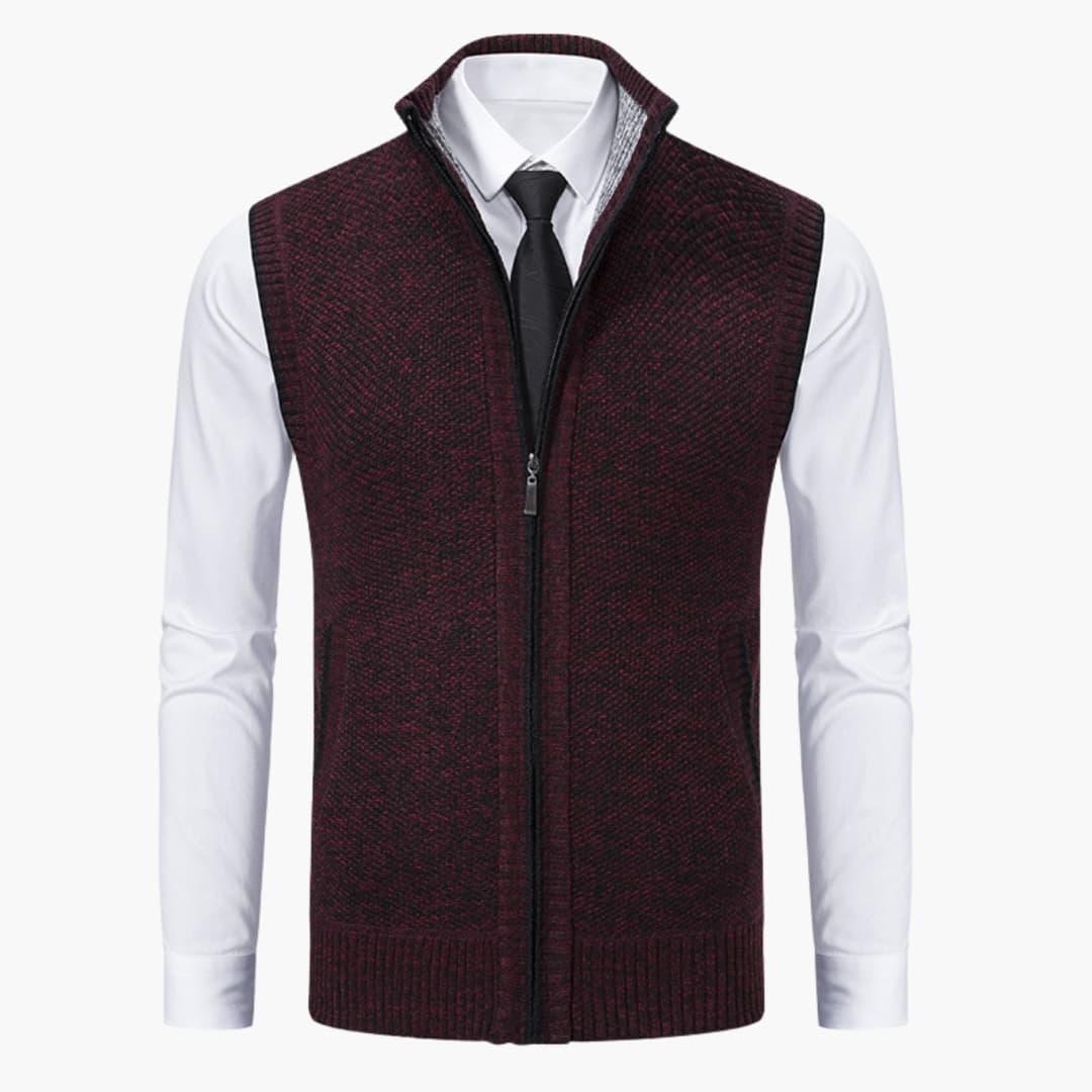 Men’s Sleeveless Vest with Zip Front
