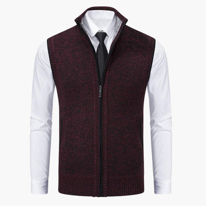 Men’s Sleeveless Vest with Zip Front