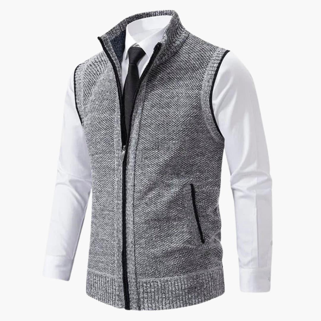 Men’s Sleeveless Vest with Zip Front