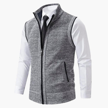 Men’s Sleeveless Vest with Zip Front