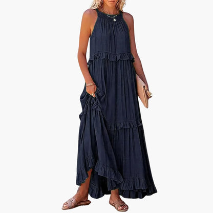 Maxi Dress Layers - Ruffle Dress for Women, Elegant & Airy