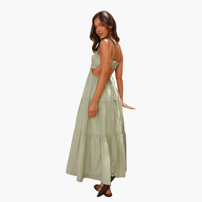 Maxi Dress for Women – Boho Style with Ties