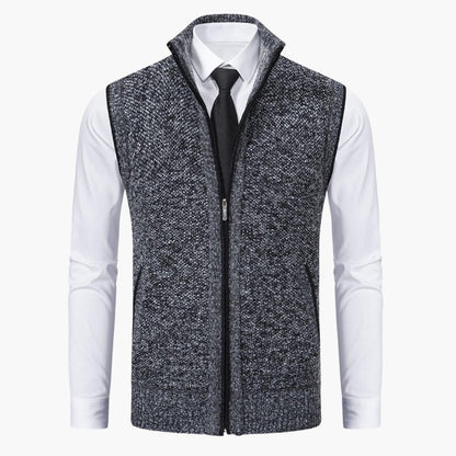 Men’s Sleeveless Vest with Zip Front
