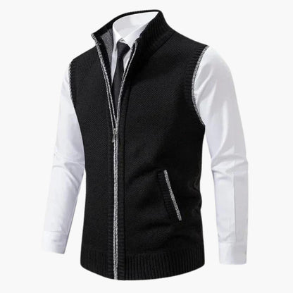 Men’s Sleeveless Vest with Zip Front