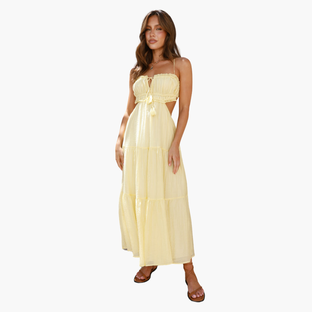 Maxi Dress for Women – Boho Style with Ties