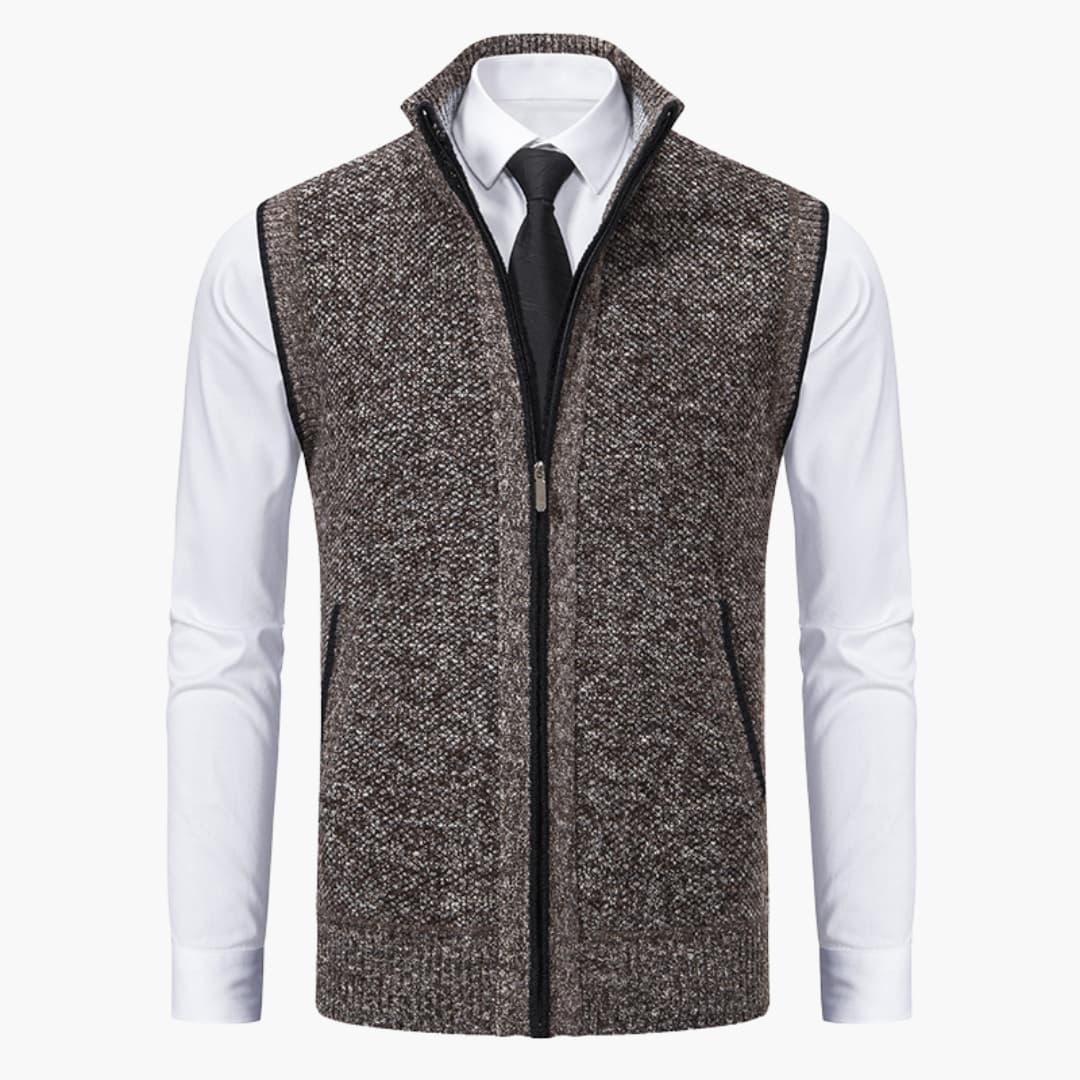 Men’s Sleeveless Vest with Zip Front