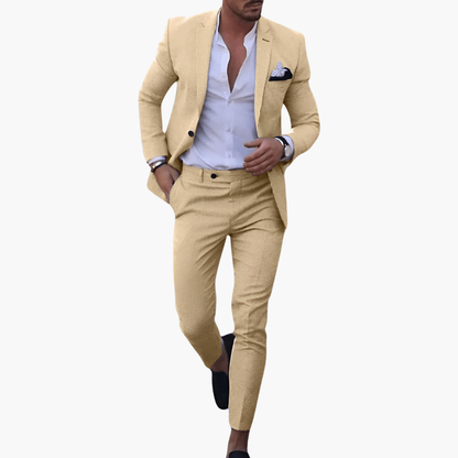 Men’s Suit Set with Jacket and Slim Trousers