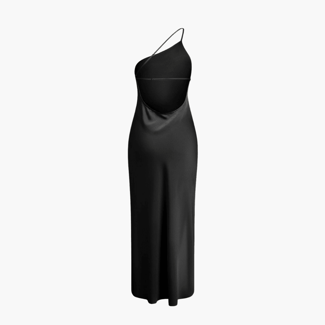 Satin Slip Dress for Women with Slit – Elegant Evening Dress