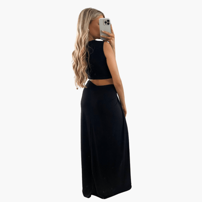 Summer Dress for Women – Cut-Out, V-Neck, Side Slit