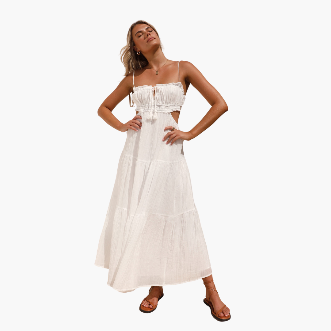 Maxi Dress for Women – Boho Style with Ties
