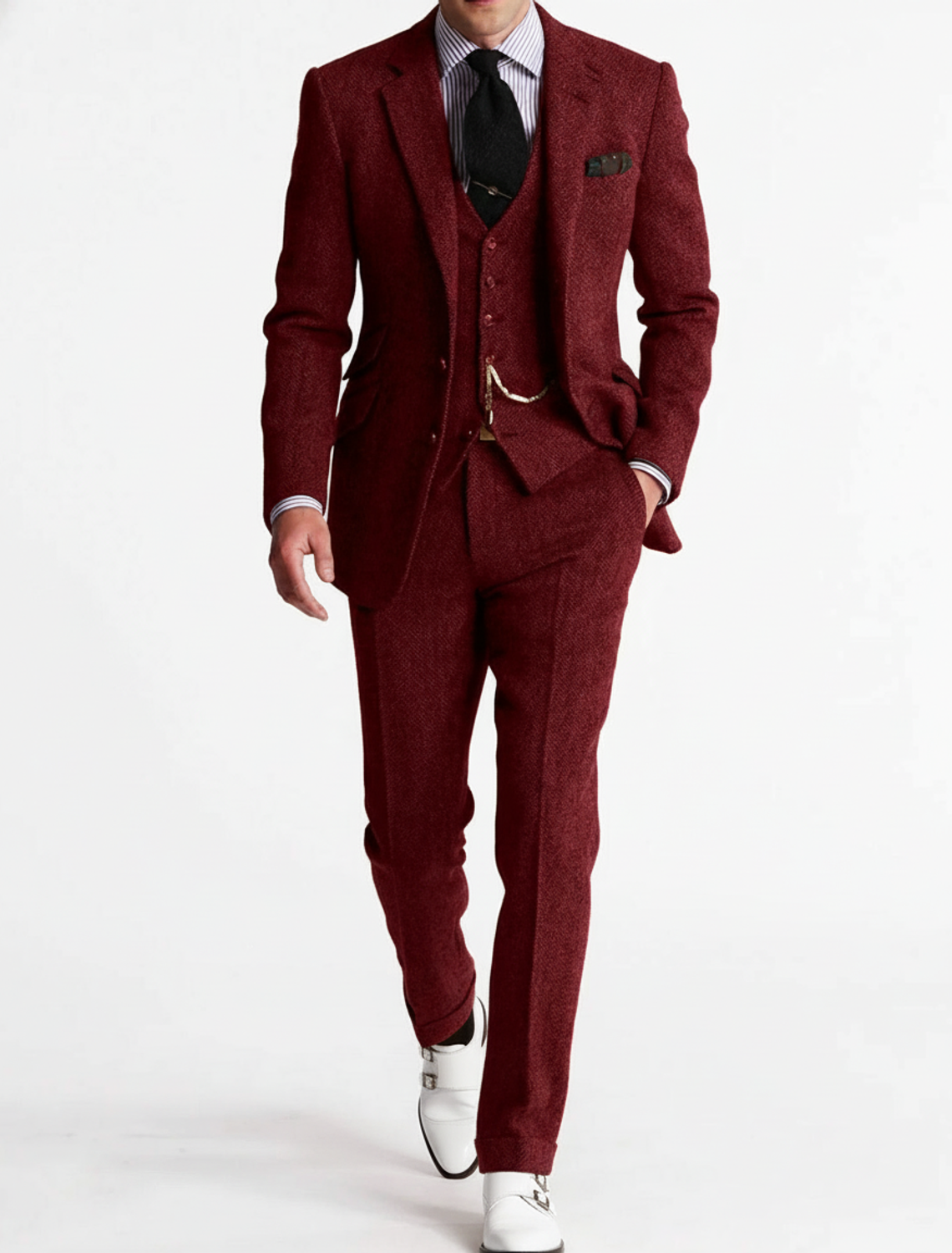 Slim Fit Three Piece Suit for Men